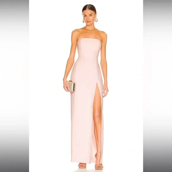 amanda uprichard pink maxi dresses Strapless Maxi Cherri Gown in Hot Pink | XL